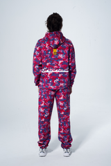 Model in the Haresquare Pink Camouflage Tracksuit – unisex luxury streetwear from Ireland.