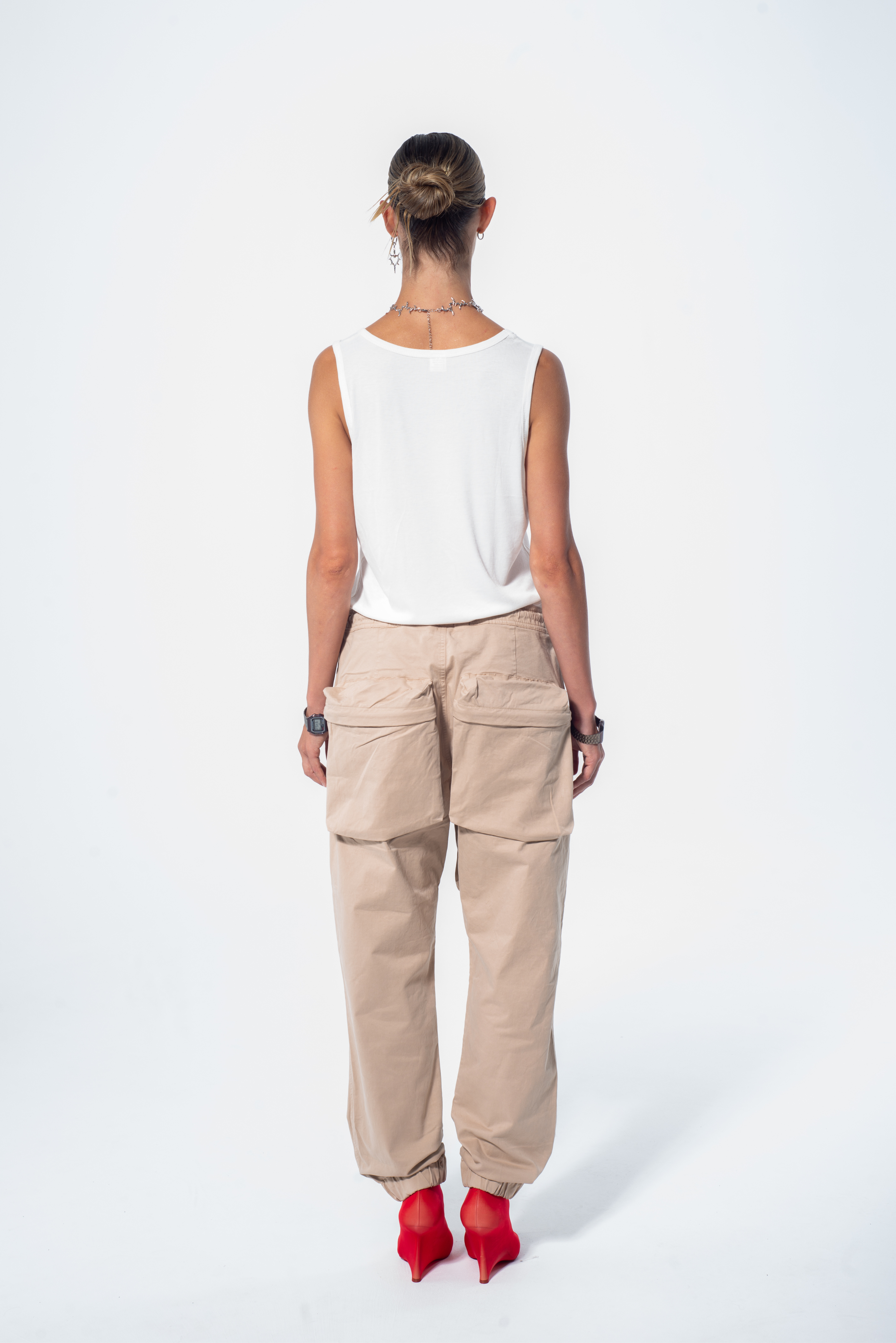 Haresquare Camel Cargo Pants – unisex luxury streetwear with utility design and premium fabric, designed in Ireland